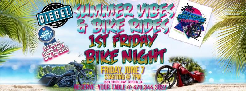 1st Friday BIKE NIGHT on June 7th @ Diesel Tap House