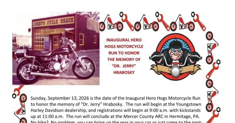 HERO HOGS MOTORCYCLE RUN IN MEMORY OF "DR." JERRY HRABOSKY