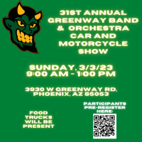 The 31st Annual Greenway Band & Orchestra Car Show Fundraiser