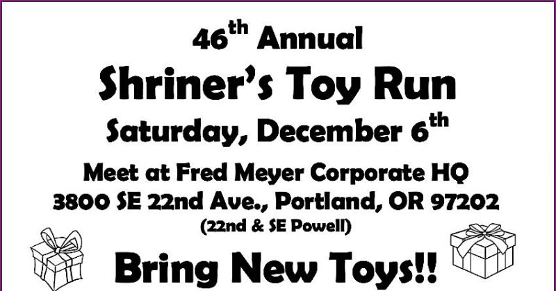 6th Annual Shriner's Toy Run