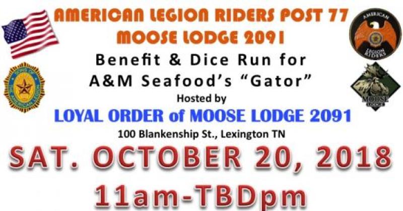 Benefit and Dice Run for A&M Seafood's "Gator"