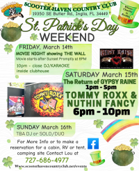 Saint Paddy’s Day weekend with Tommy Roxx 