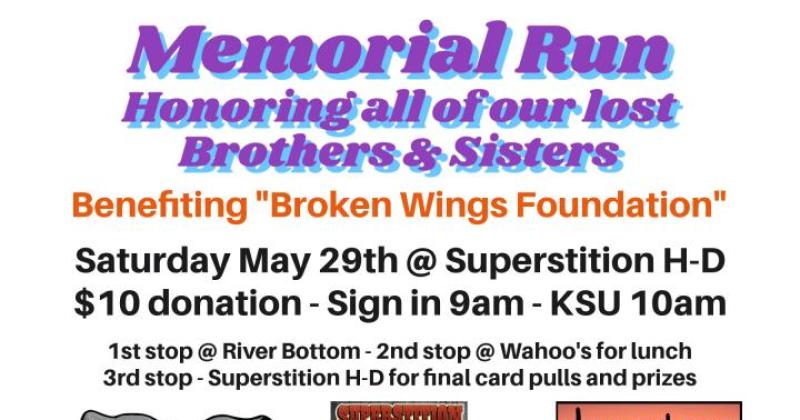 Memorial Run - Benefiting Broken Wings Foundation