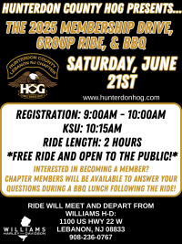 Hunterdon County H.O.G. Membership Drive, Group Ride and BBQ