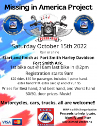 Missing in America Poker Run Fort Smith 