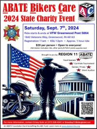 2024 ABC (ABATE Bikers Care) Annual State Charity Ride & Event