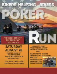 Bikers helping bikers poker run