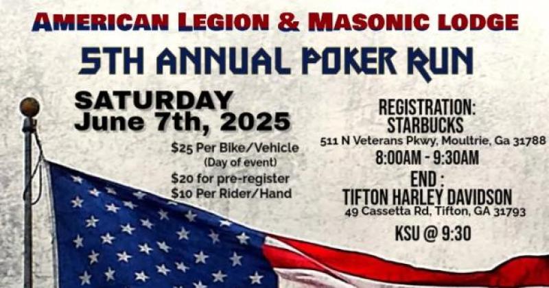 American Legion and Masonic lodge 5th Annual Poker Run