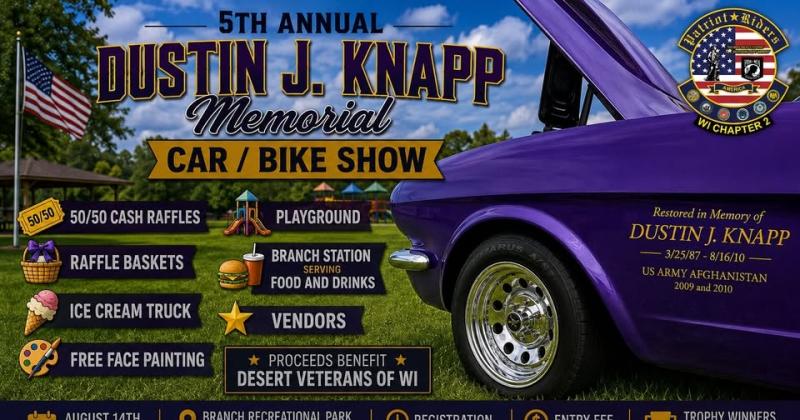 5th Annual Dustin J Knapp Memorial Car/Bike Show
