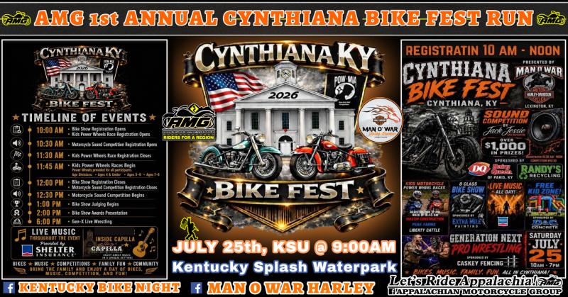 AMG 1st Annual CYNTHIANA BIKE FEST RUN 2026
