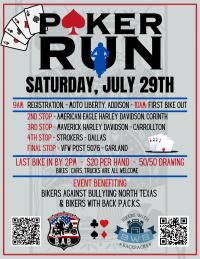 BIkers Against Bullying North Texas Poker Run