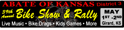 ABATE of Kansas District 3 Bike Show and Rally